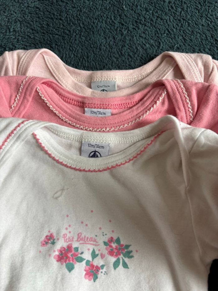 Lot de trois body manches courtes, 12 mois, 74 cm - photo numéro 8