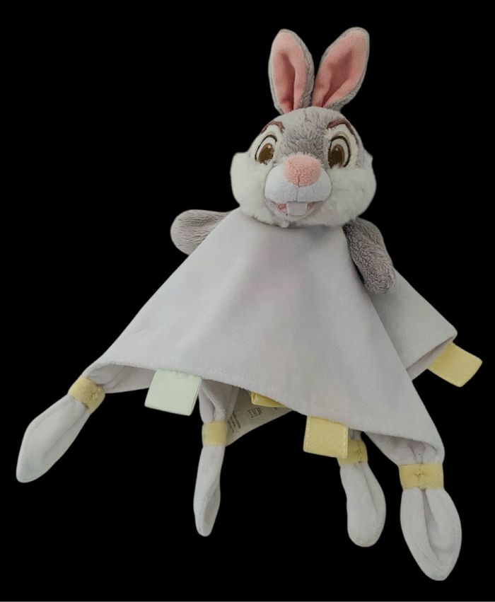 ❤️ B6203 Doudou Plat Mouchoir Lapin Pan pan Panpan Gris Blanc Thumper Disney Store - photo numéro 2