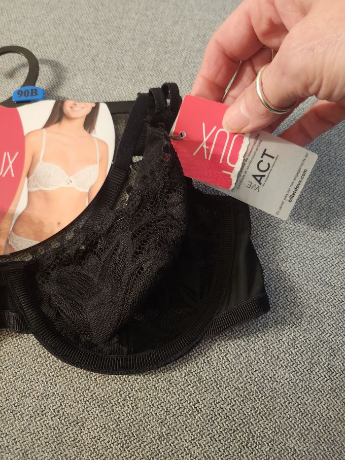 Soutien gorge noir billet doux neuf 90 B - photo numéro 3