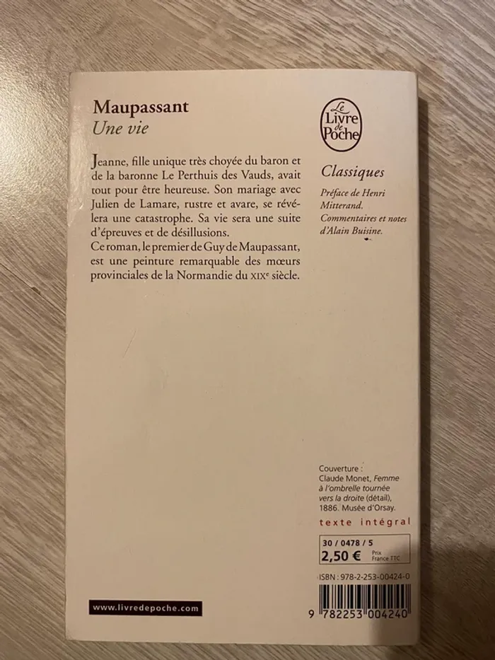 Livre « une vie » de Maupassant - photo numéro 2