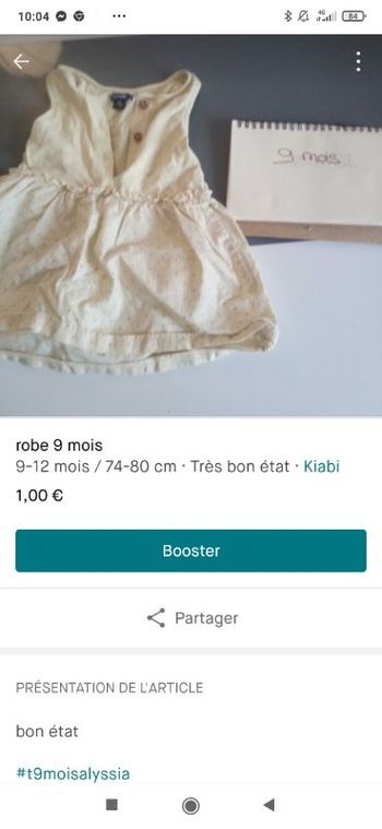 Lot Vêtements 9 mois