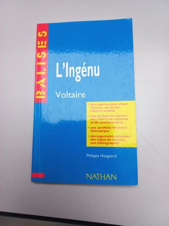 Iivre L'ingénu de Voltaire analyse critique