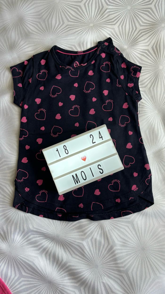 Tee-shirt à manches courtes fille 18/24 mois-86/92cm