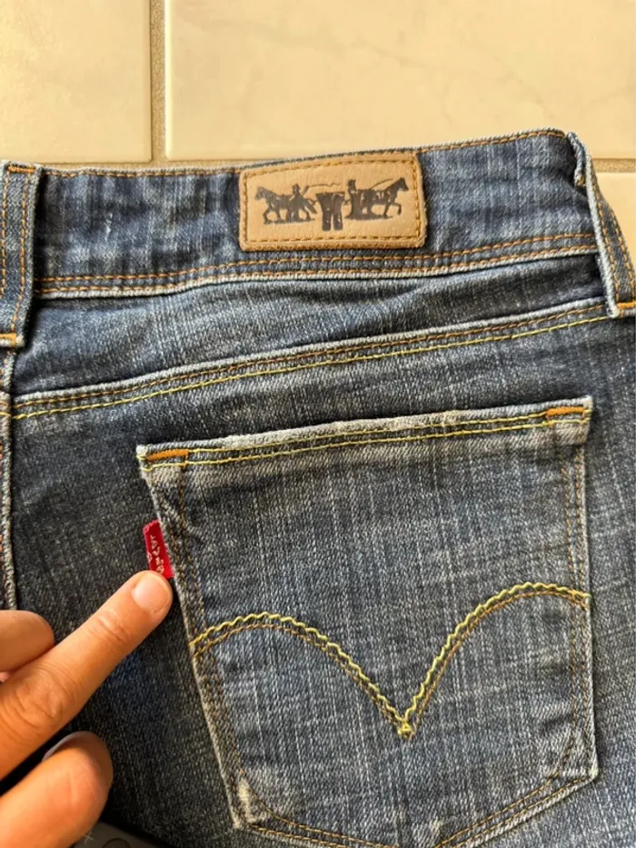 Short en jean Lévis 570 denim vintage USA coton top état - photo numéro 6