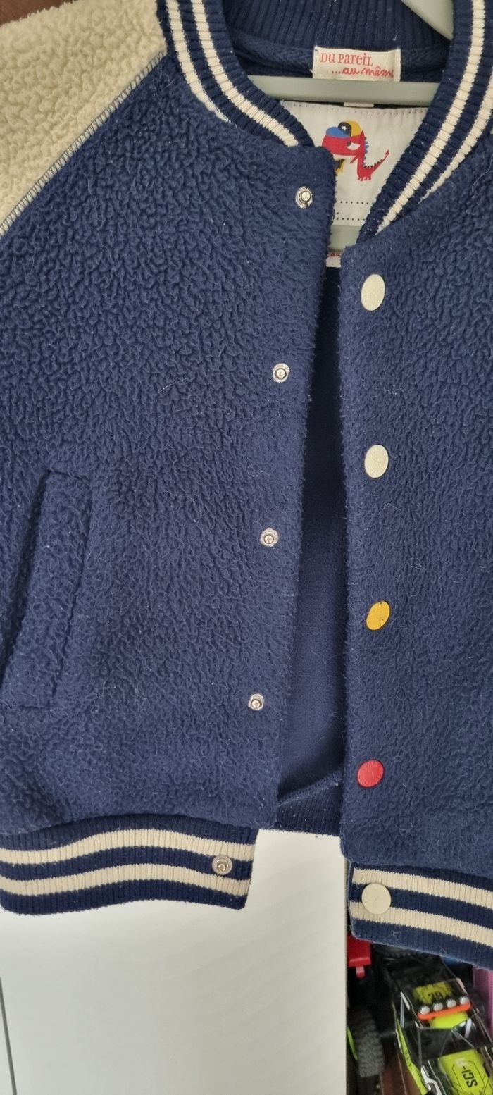 Blouson style teddy bicolore - photo numéro 3