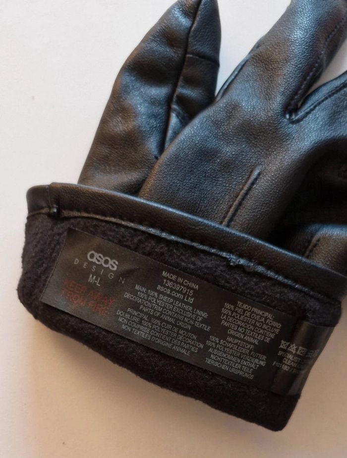💙 Gant cuir pour homme taille M/L - photo numéro 3