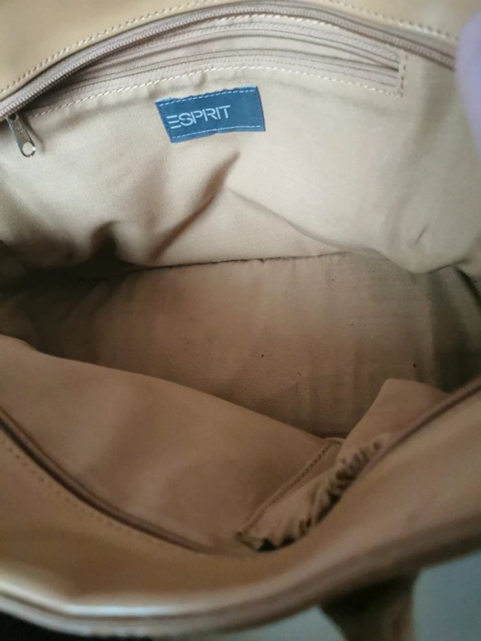 Sac à main verni Esprit camel sympa multipoches - photo numéro 5