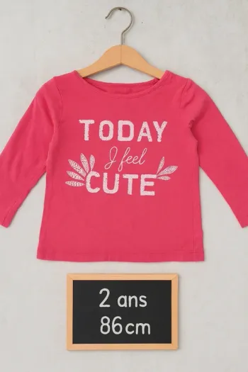 T-shirt manches longues - Taille 2 ans 86cm - Lisa Rose