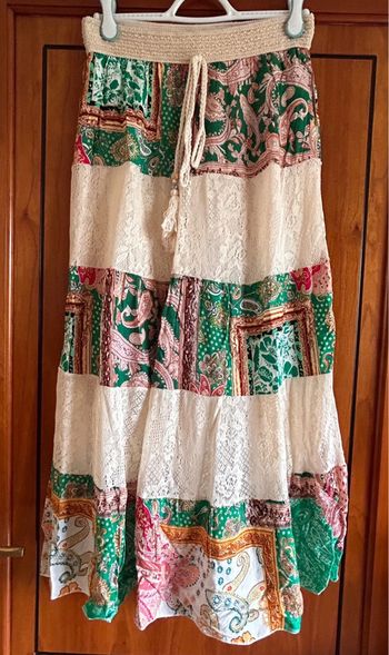 Superbe jupe longue dentelle bohème Made in Italy