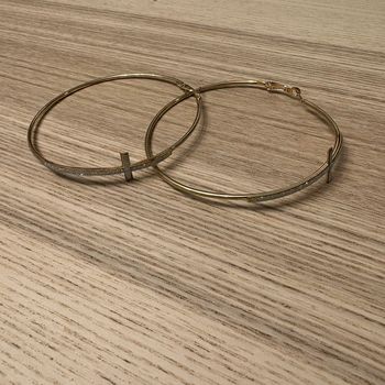 Boucles d’oreilles créoles • doré & argenté 🌿