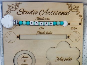 Attache tétine personnalisée 