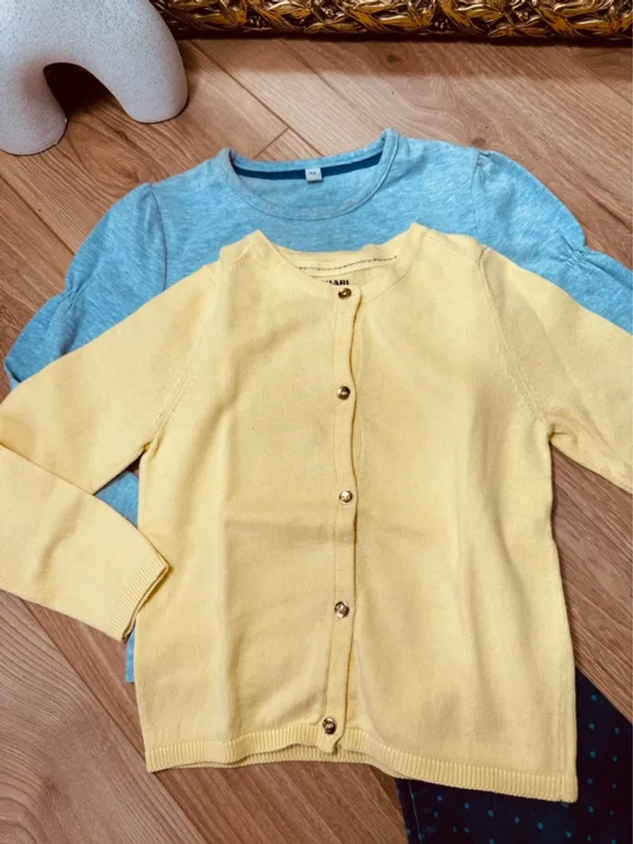 Taille 4 ans tenue 3 pièces fille multimarque bleu jaune * dressing * 🩷 - photo numéro 7