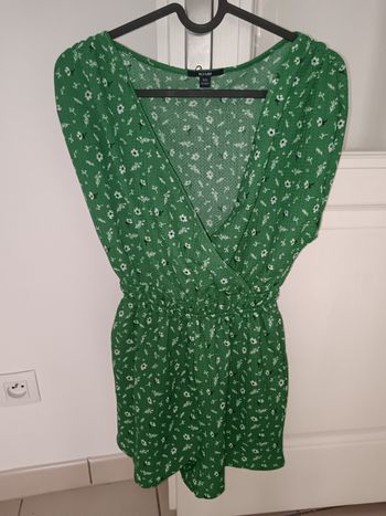 Combishort fille verte Xxs