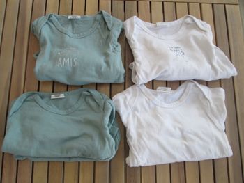 lot de 4 boddys 2 ans manches longues