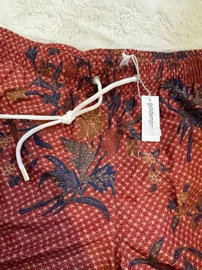 Short de bain bordeaux fleuri taille M goldenpoint - photo numéro 3