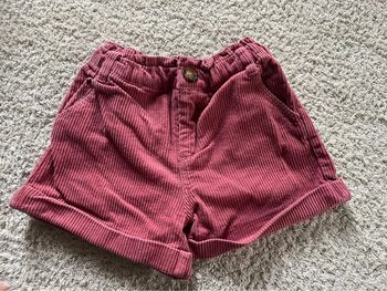 Short hiver en velours rose Vertbaudet taille 4 ans
