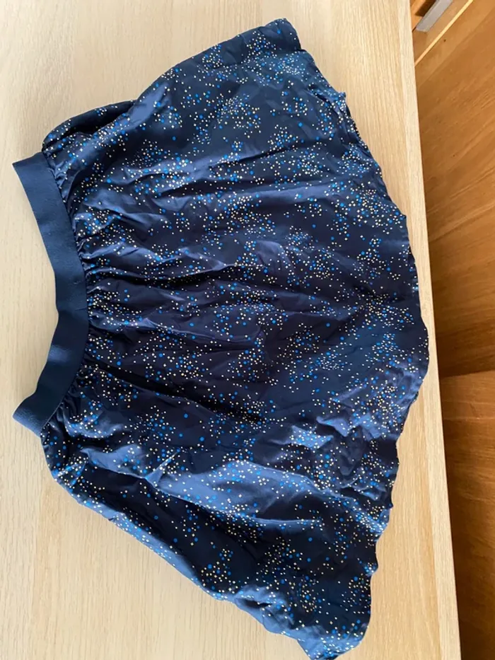 Jupe fille okaidi bleu fête Noël nouvel an 8 ans - photo numéro 4