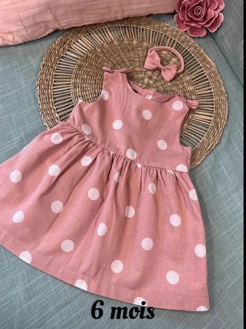 Robe et bandeau noeud taille 6 mois