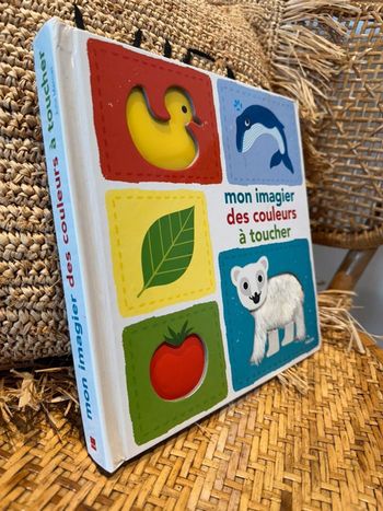 🌸Mon imagier des couleurs à toucher livre enfant éducatif