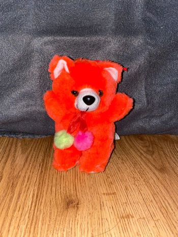 Mini peluche ours ponpon vintage