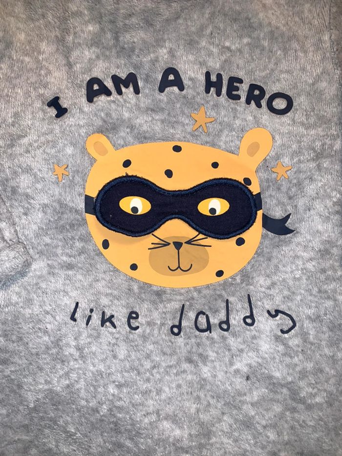 Pyjama une pièce garçon velours 3 mois kiabi excellent état - photo numéro 4