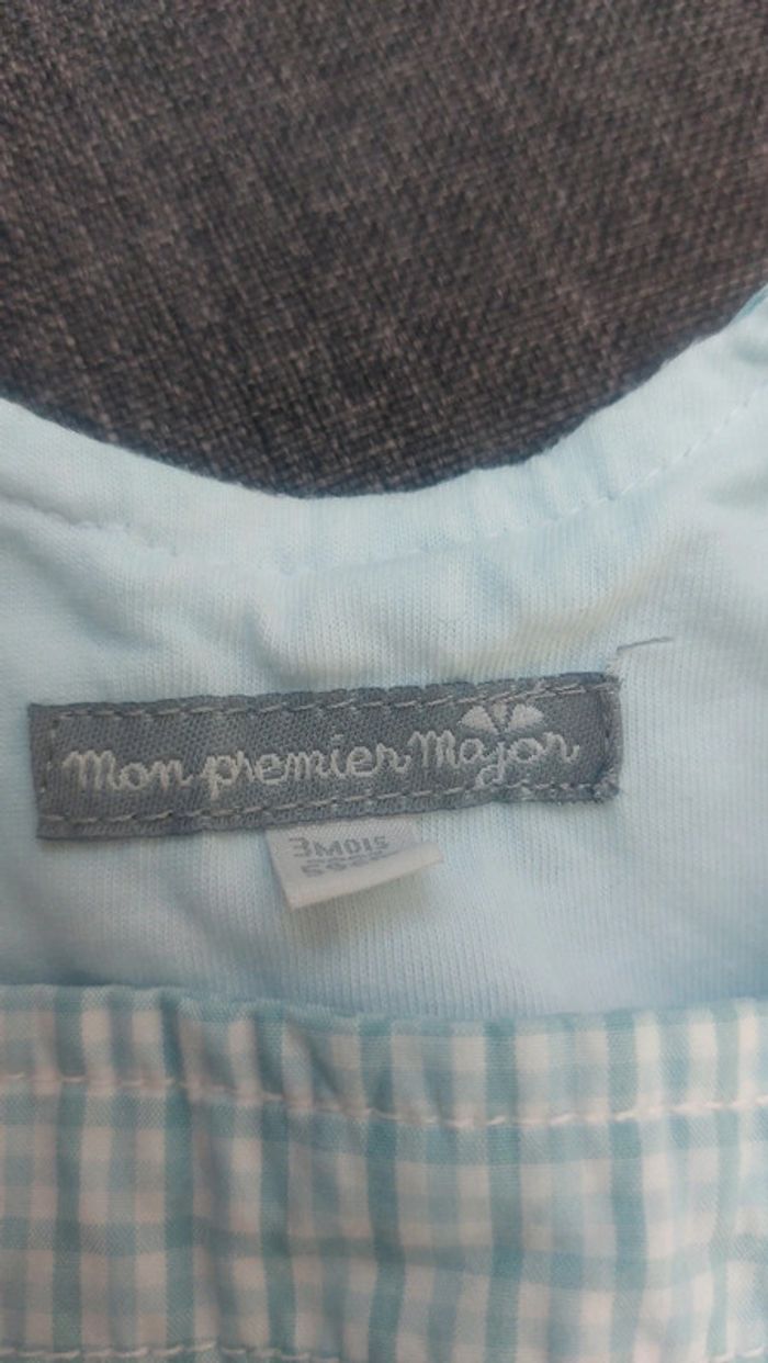 Ensemble body salopette, 3 mois/59 cm, très bon état - photo numéro 5