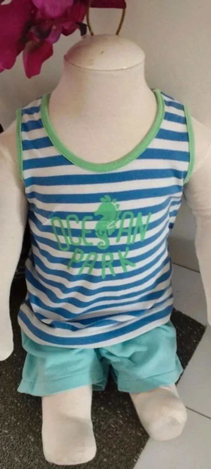 Combinaison Short Benetton Baby - Taille 74 (9-12 mois) - photo numéro 5