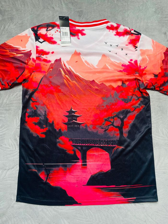 Maillot concept foot Japon rouge paysage taille M - photo numéro 9