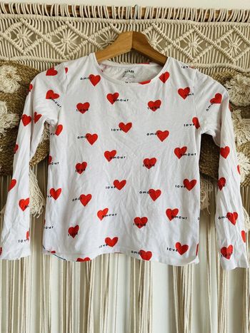 T-shirt coeurs 8 ans