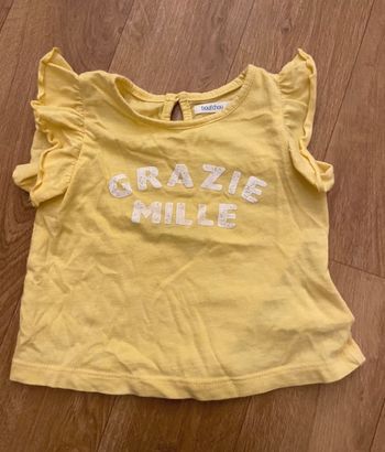 T-shirt jaune bébé 6 mois