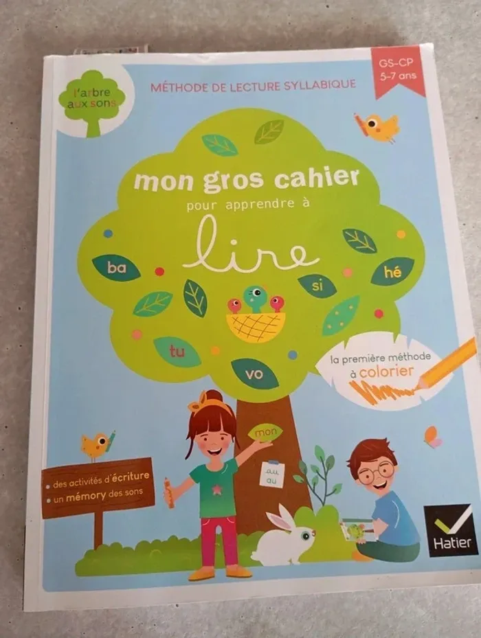 Cahier de vacances CP Hatier lecture
