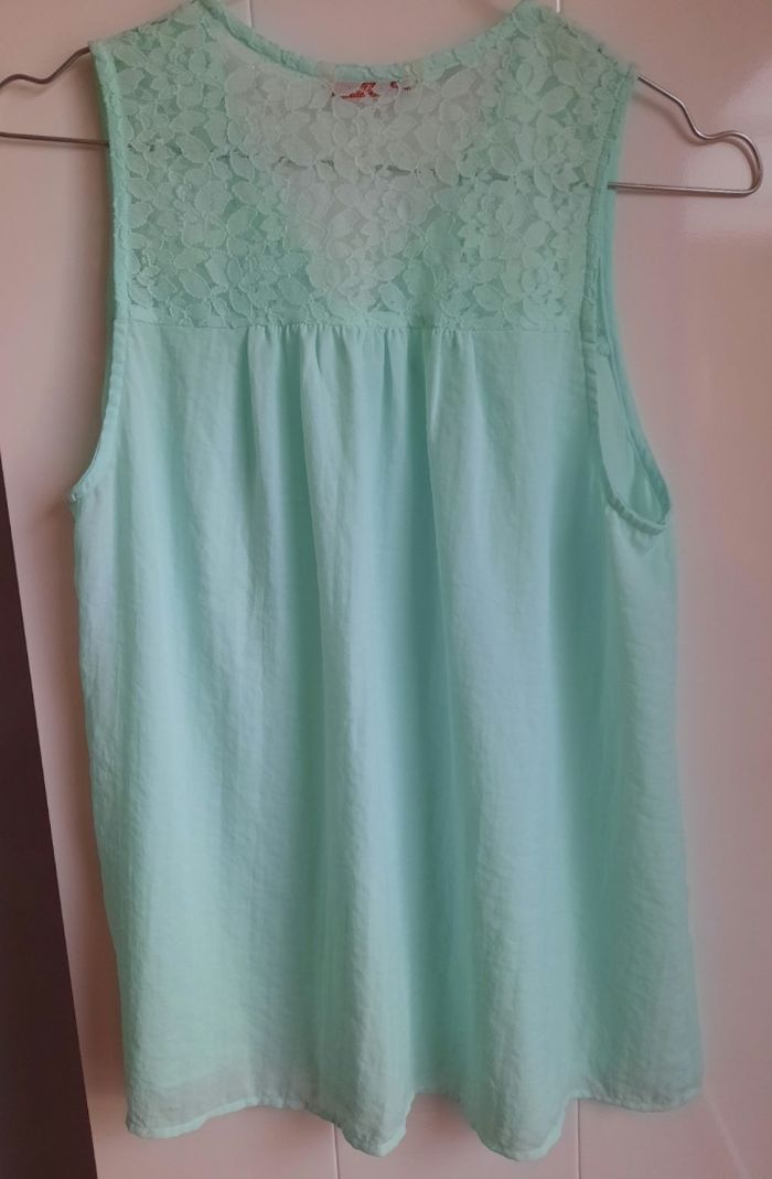 Blouse vert d eau - photo numéro 3