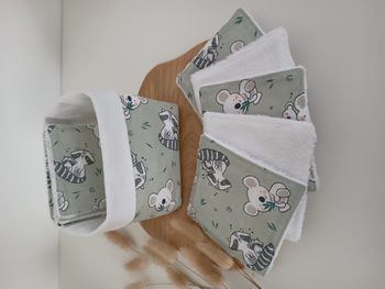 Panier de 10 lingettes lavables