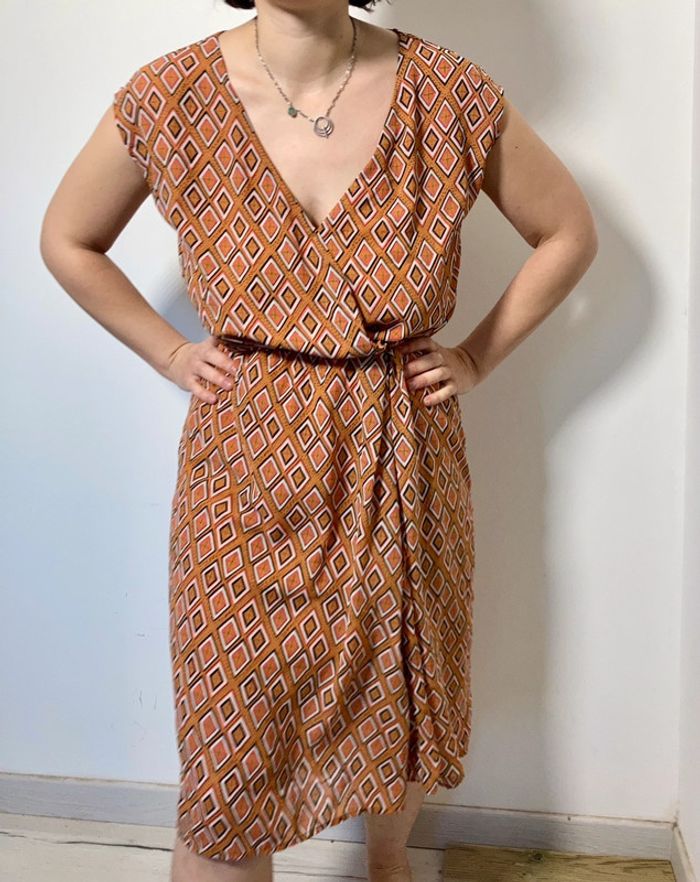 Robe longue orange taille 38