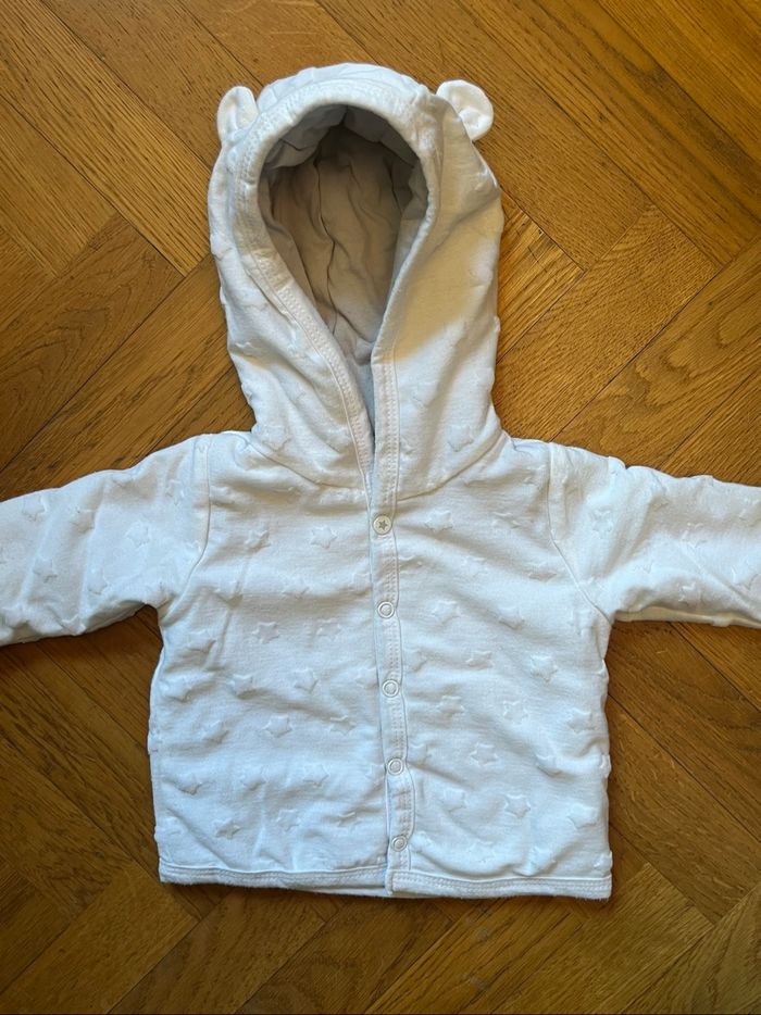 Gilet blanc à pressions 3 mois - photo numéro 2