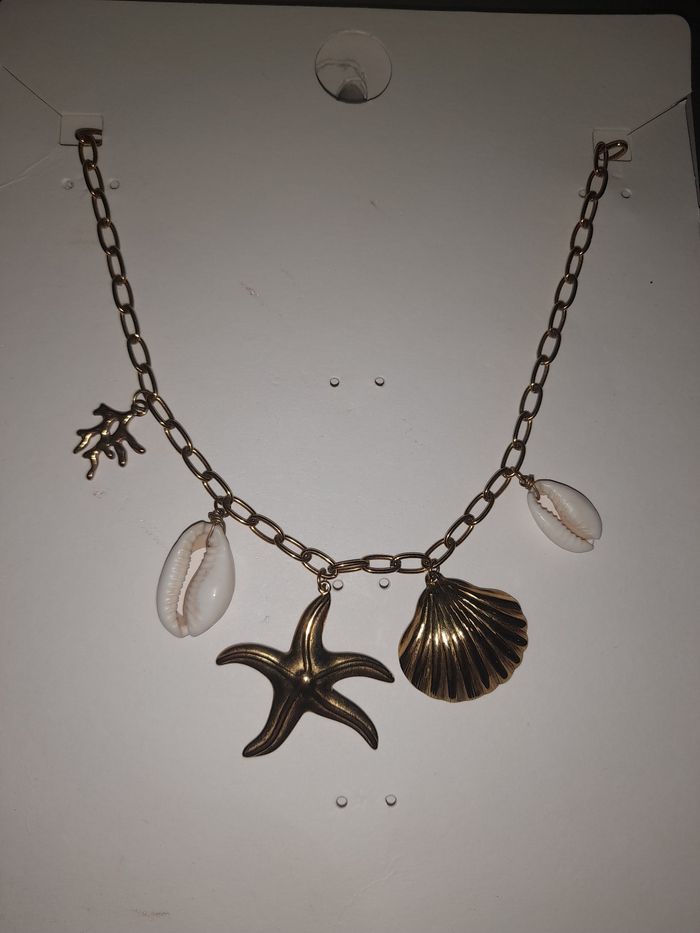 Collier acier inox coquillage - photo numéro 4