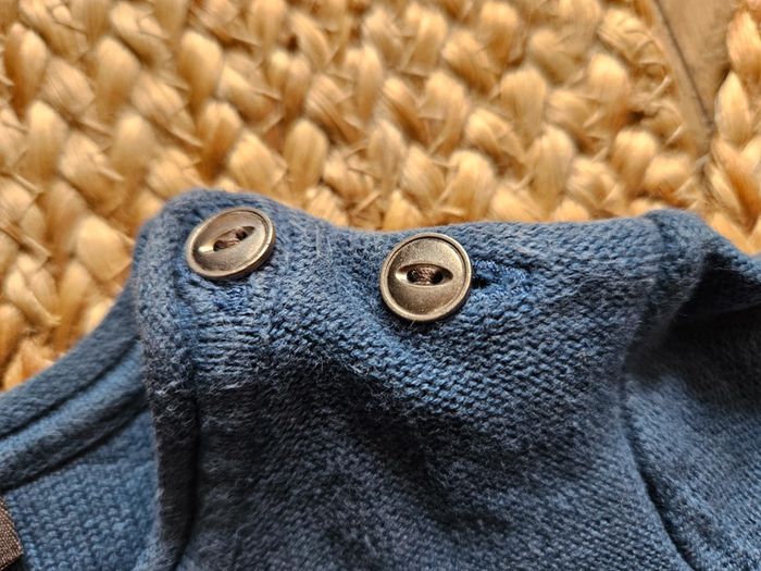 Pull col rond rayé bleu et gris In Extenso 2 ans - photo numéro 3