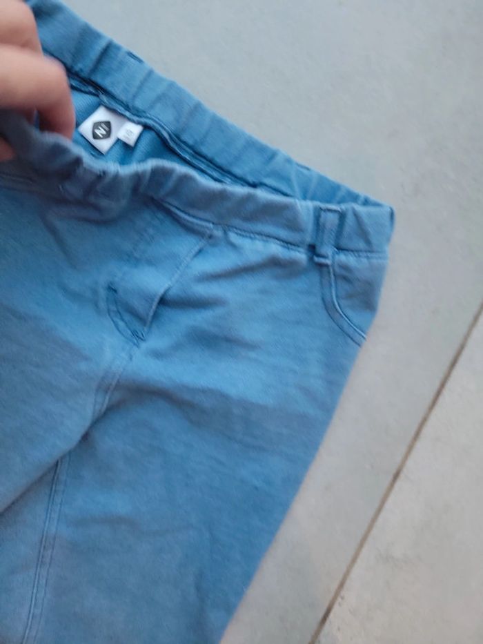 Leggings taille 10 ans bleu jean - photo numéro 3