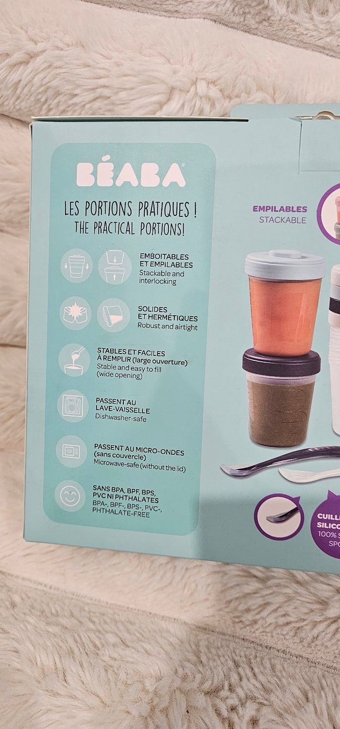 Pack 1er repas 12 portions avec 2 cuillère Béaba Neuf - photo numéro 8