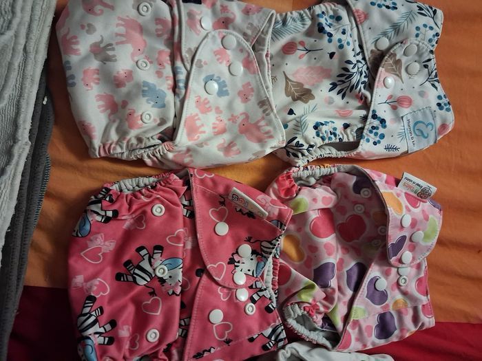 LOT Couches Lavables/ Couche de bain/Inserts/surcouches Complet 18 pieces - photo numéro 3