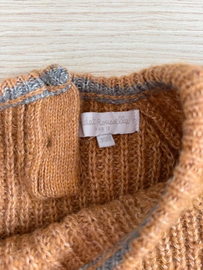 Pull irlandais camel Cadet Rousselle taille 36 mois - photo numéro 3