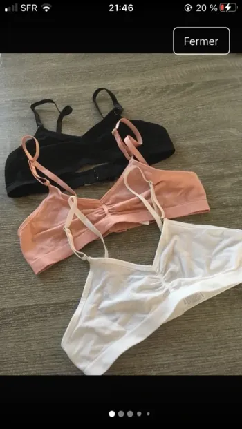 Neuf jamais porté superbe lot de 3 soutien gorge en M 38