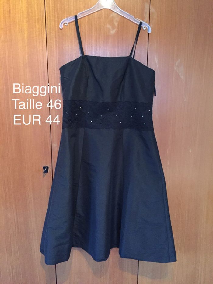 Robe de soirée noire Biaggini Taille 46