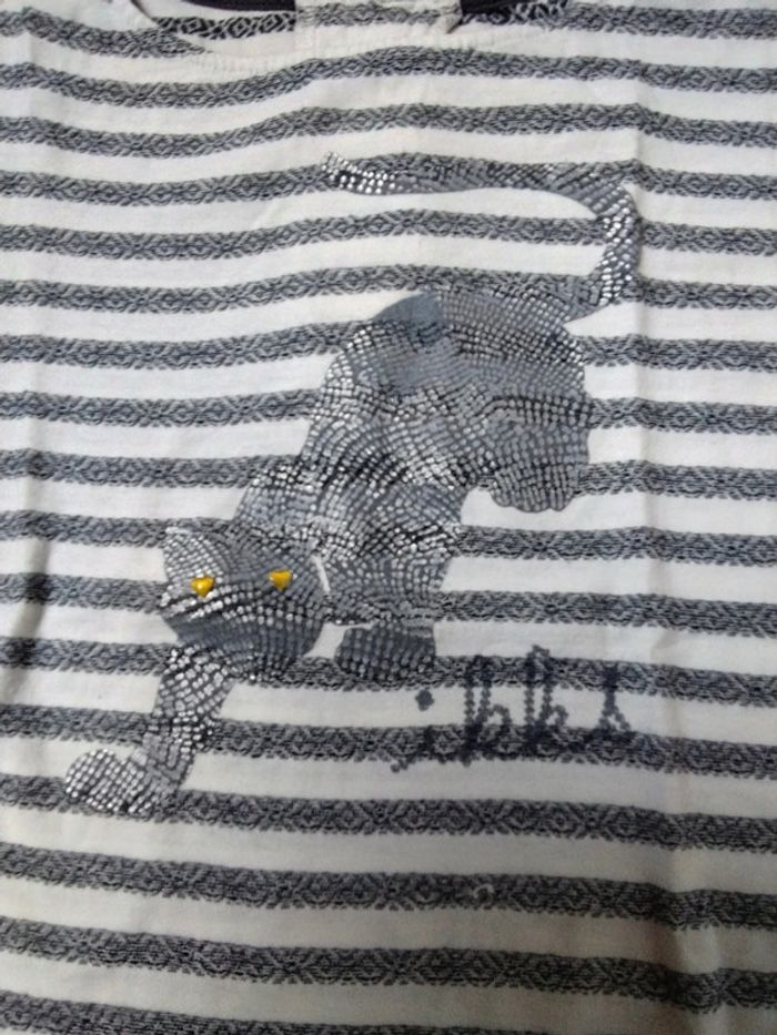 T-shirt marinière IKKS 10 ans - photo numéro 2