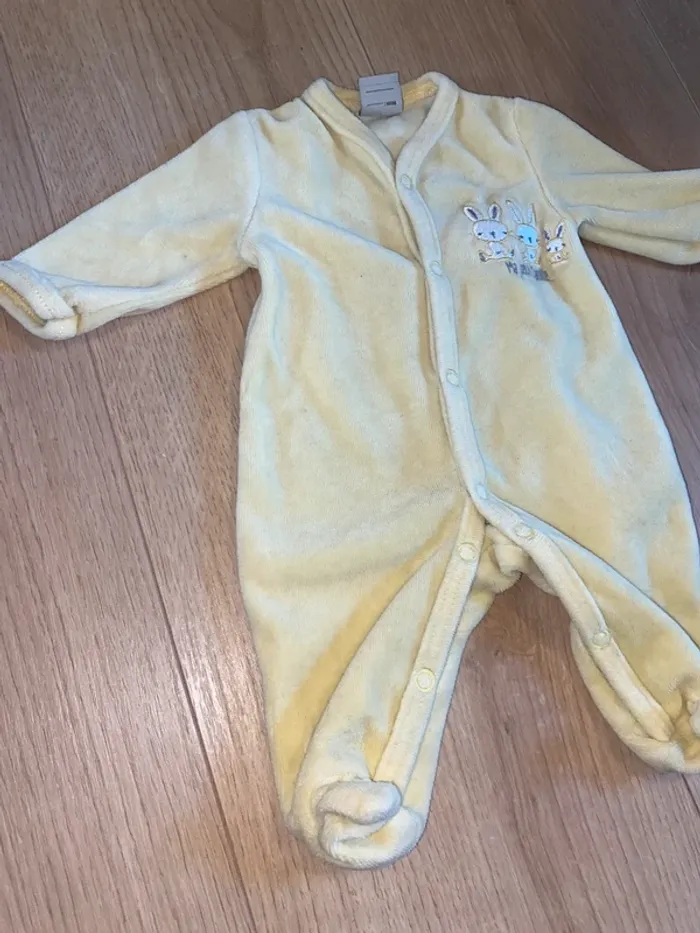 Pyjama jaune Boîte à Malice - Taille Naissance - photo numéro 2