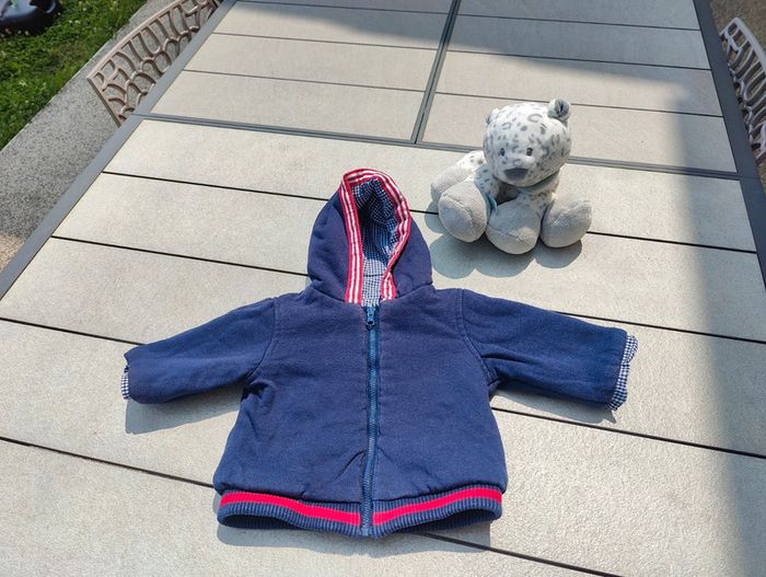 Veste garçon réversible DPAM 9 mois - photo numéro 4