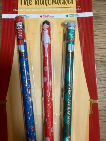 Lot de 3 stylos effaçables – The Nutcracker 2025 Noël (Legami)