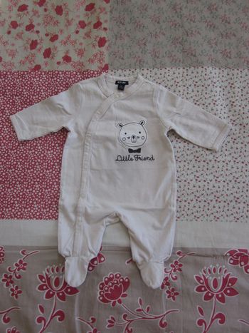 Pyjama coton beige 1 mois