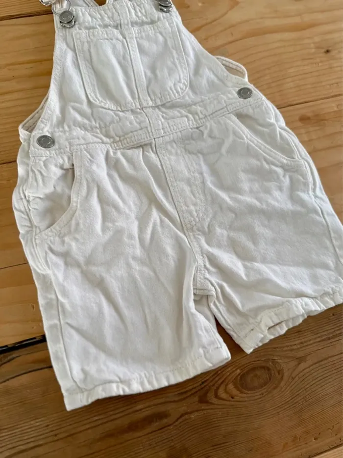 Salopette blanche en jean Zara - photo numéro 3