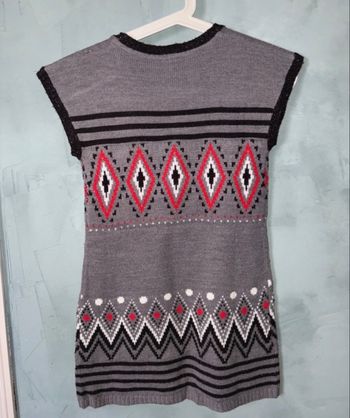 Robe grise hiver manches courtes fille taille 10ans